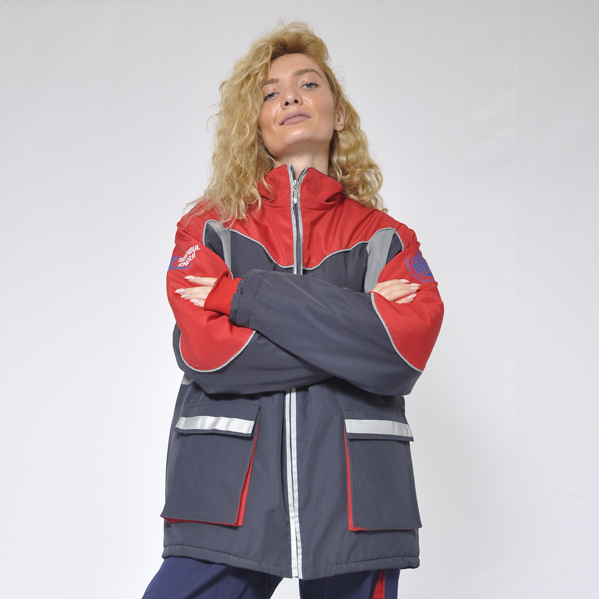 Two-tone jacket with reflectors