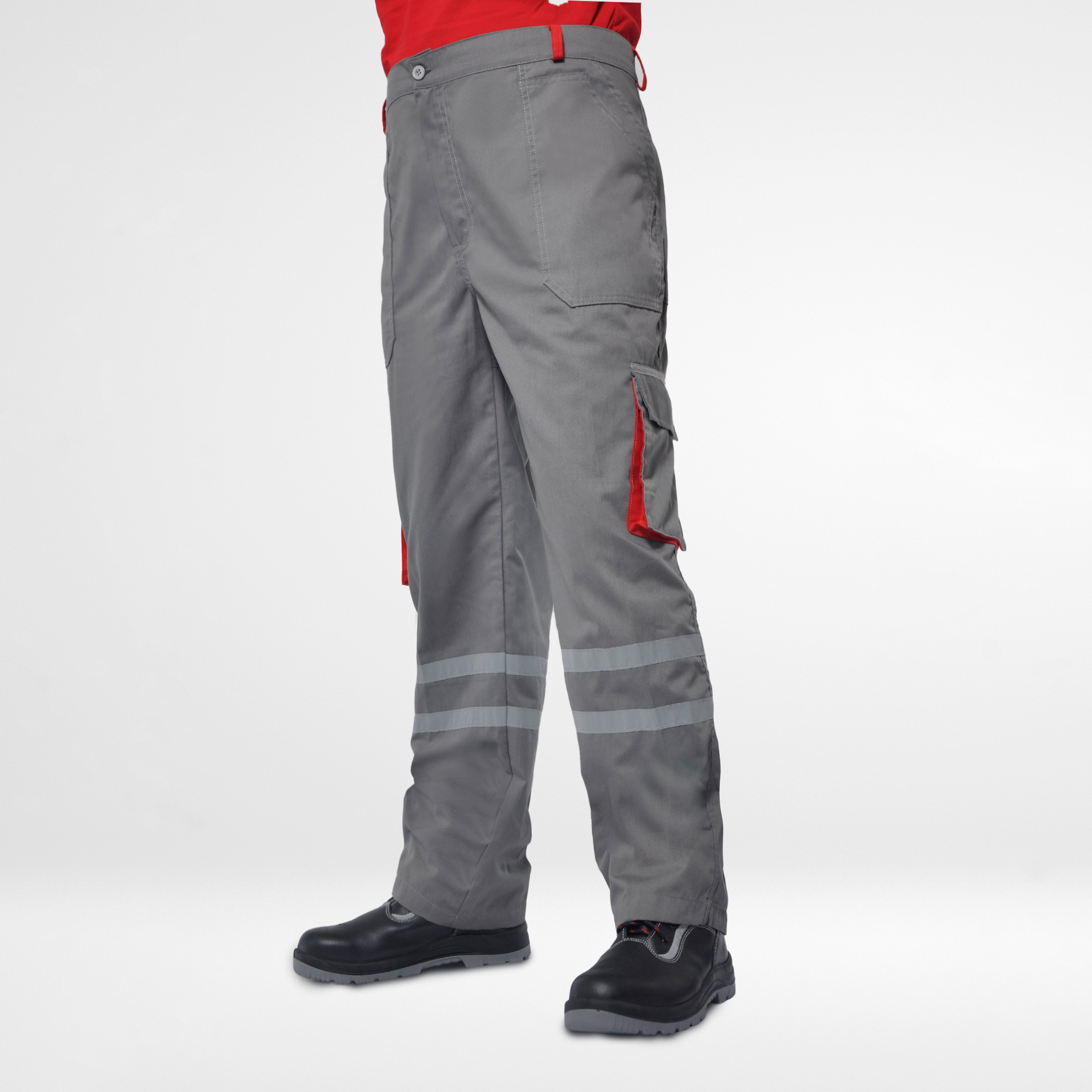 Gray work pants