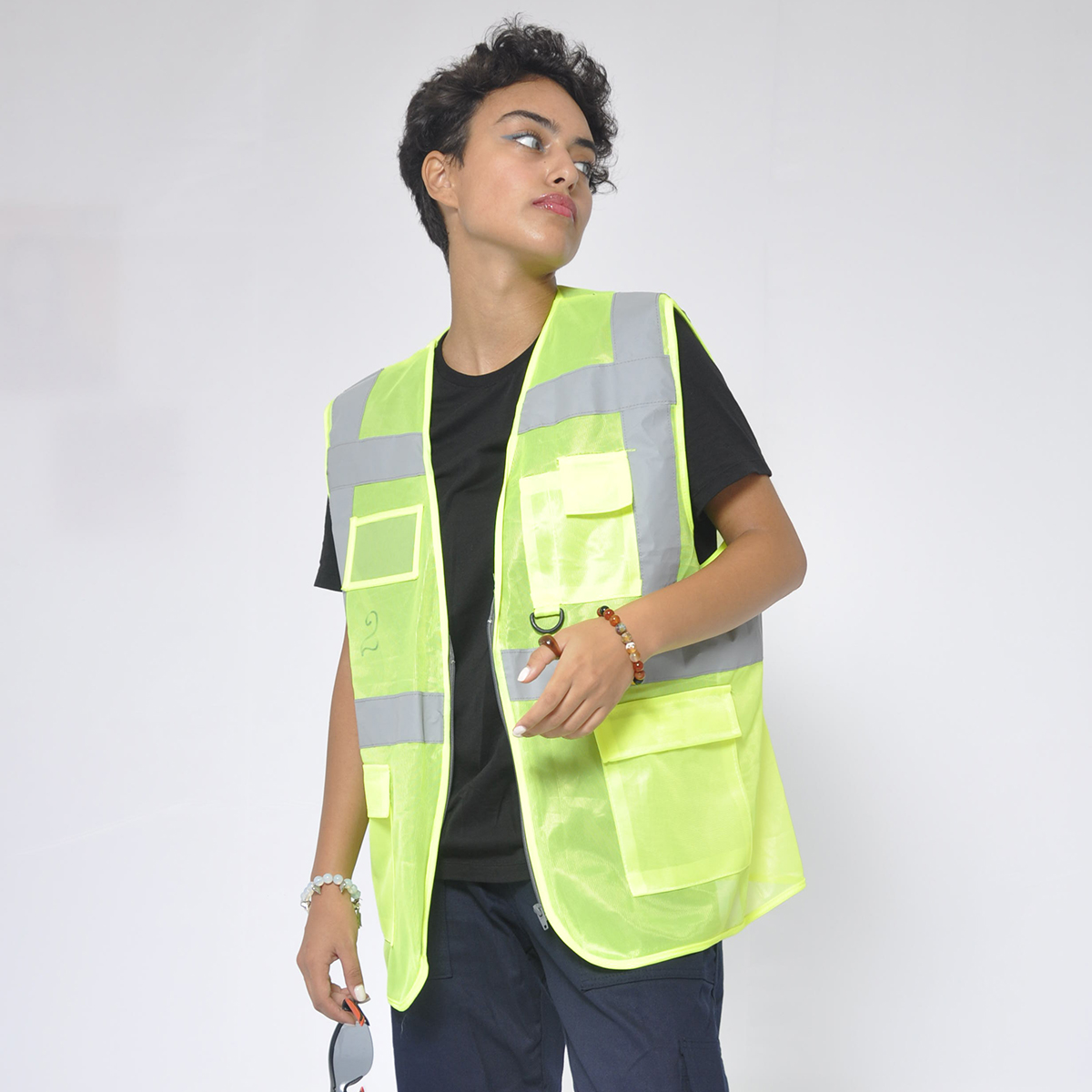 Reflektörlü Çok Cepli Yelek