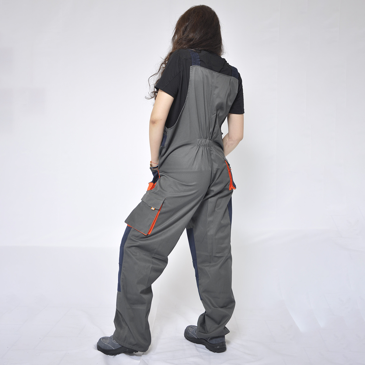 Kombinezonlar- Qadın İşçi Kombinezonu Boz Rəng