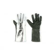636600 LEATHER ALUMINUM HEAT RESISTANT GLOVES