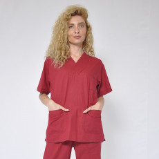 Kırmızı hemşifer üniforması